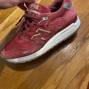 New Balance red and White Sneakers